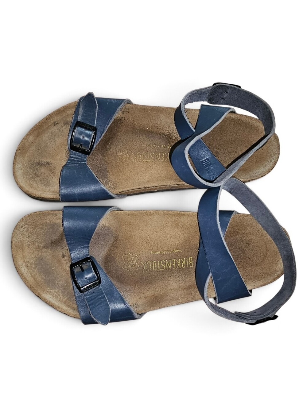 BIRKENSTOCK Rare Vintage Navy Isis Wrap Ankle Sandals - Size 12